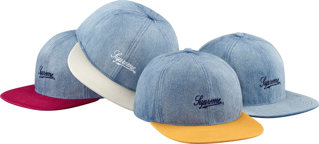 Washed Denim Fitted 6-Panel